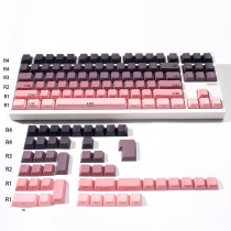 Gradient Blackberry 104+31 PBT Doubleshot Backlit Keycaps Set Cherry Profile Side Legends for MX Switches Mechanical Gaming Keyboard